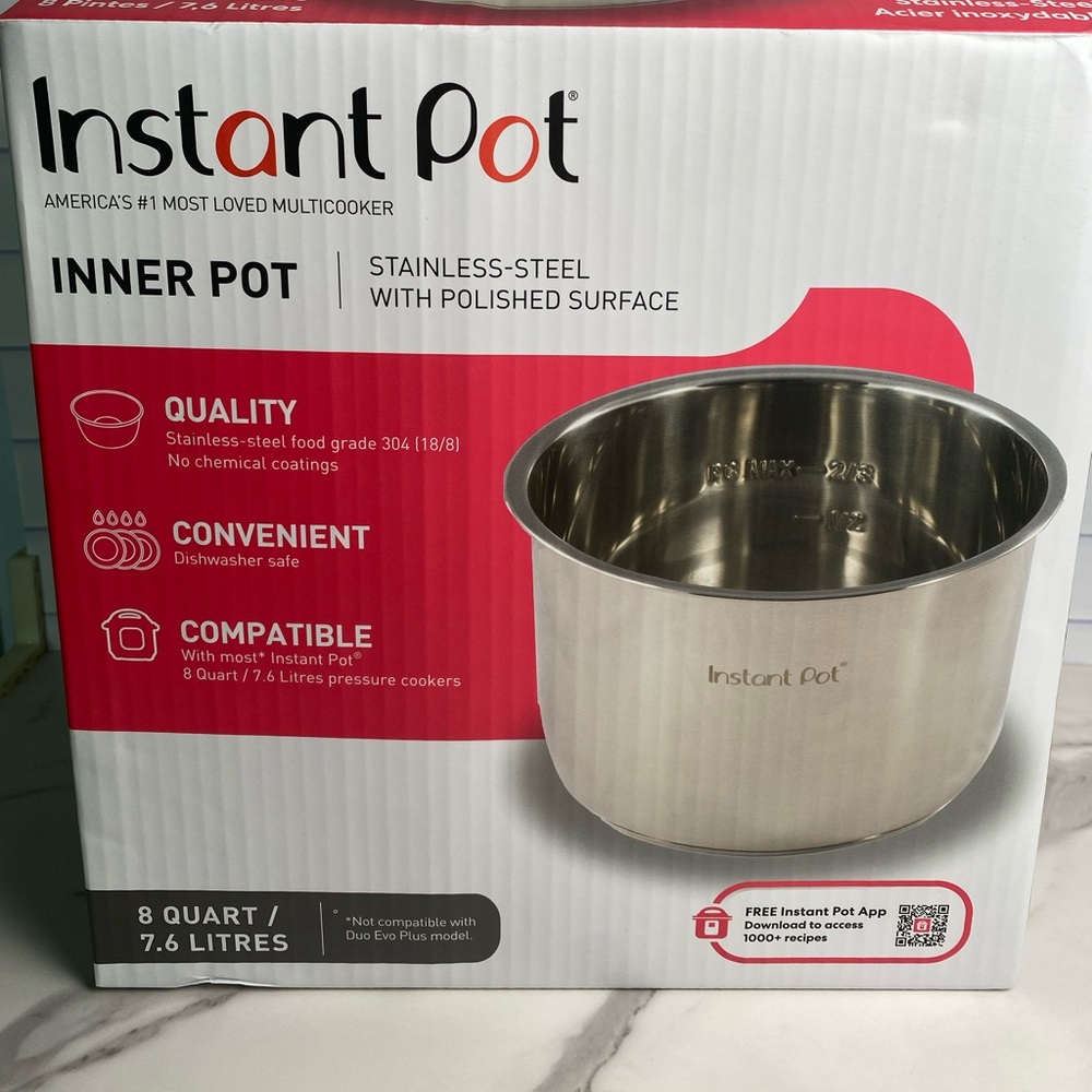 Instant Pot Stainless Steel Inner Pot - 8 Quart